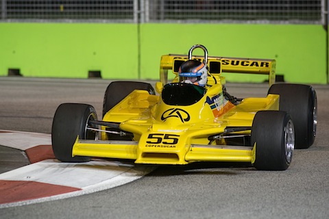 Fittipaldi F5A beim historischen Nachtrennen von Singapur 2014 (© Daniel Reinhard)
