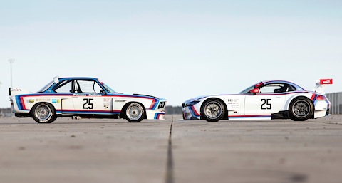 BMW 3.0 CSL neben BMW Z4 GTM  (© BMW AG