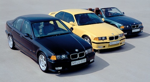 BMW M3 E36 in drei Varianten (1994) (© BMW AG)