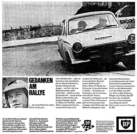 BP-Werbung 1964 - Gedanken am Rallye