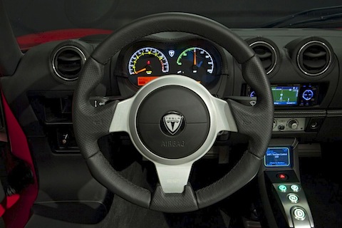 Interieur des Tesla Roadsters