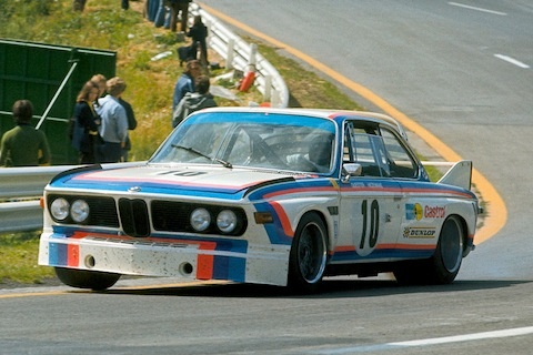 BMW 3.0 CSL Werks-Renntourenwagen in Spa im Jahr 1973 (© BMW AG)