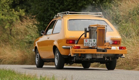 Holzvergaser am Opel Kadett City von 1974