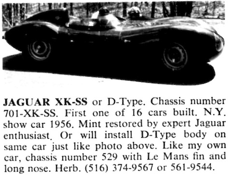 Jaguar D-Type / XKSS (RT 1974)
