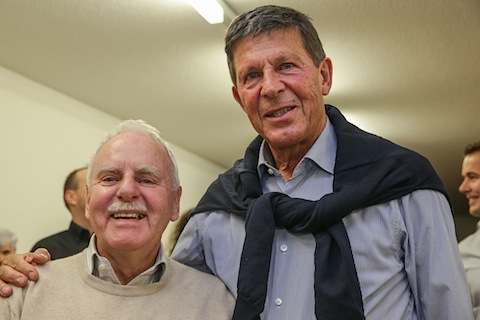 Jo Vonlanthen mit Max Nötzli (ex Chefredaktor der AR später Präsident der Auto Schweiz)