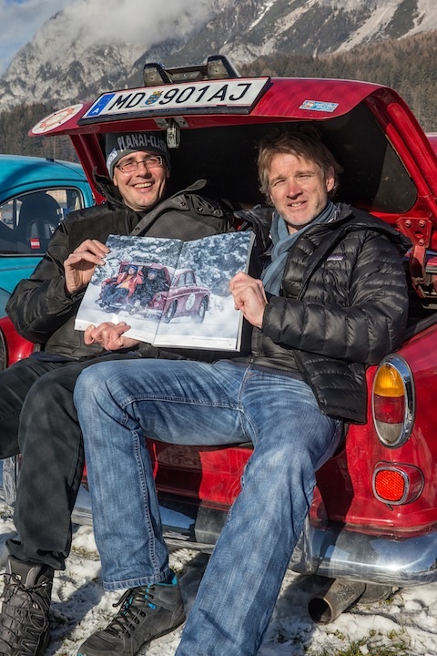 Das Foto im Foto - Volvo 122 S an der Planai Classic 2016 (© Daniel Reinhard)