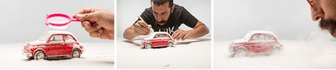 Inszenierung eines Fiat 500