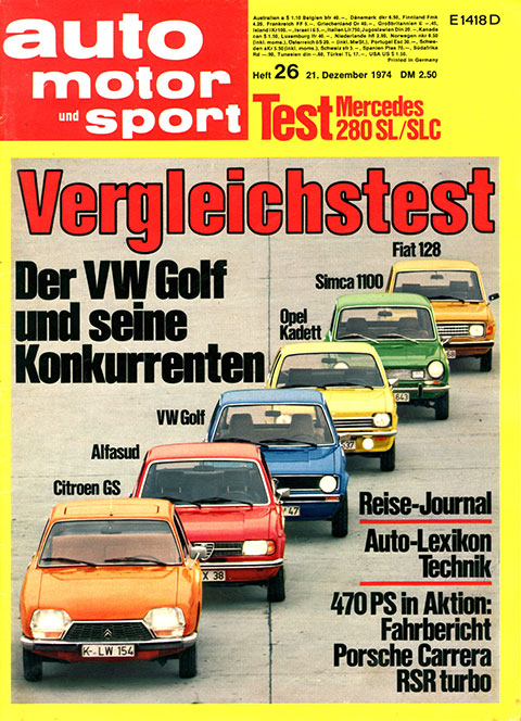 Titelblatt Auto Motor und Sport Heft 26/1974