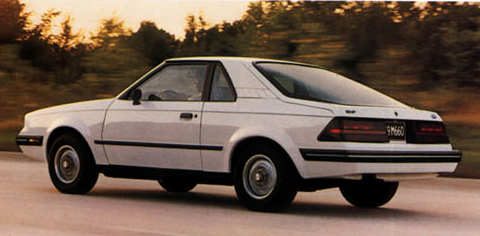 Ford EXP von 1985 von hinten