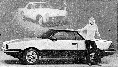 Ford EXP vor Ford Thunderbird im Jahr 1981