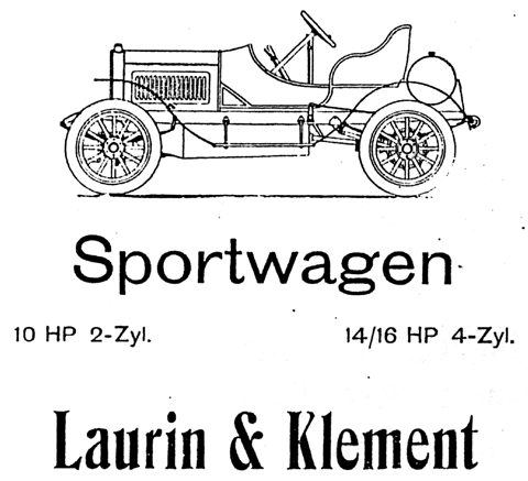 Inserat Laurin & Klement aus dem Jahr 1908