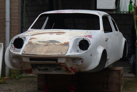 Le-Mans-Mini Marcos von 1966 im Jahr 2016 wie gefunden (© Jeroen Booij)