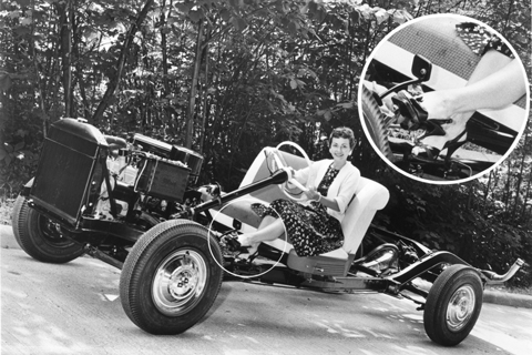 Studebaker mit Hill-Holder im Jahr 1956 - am Chassis demonstriert