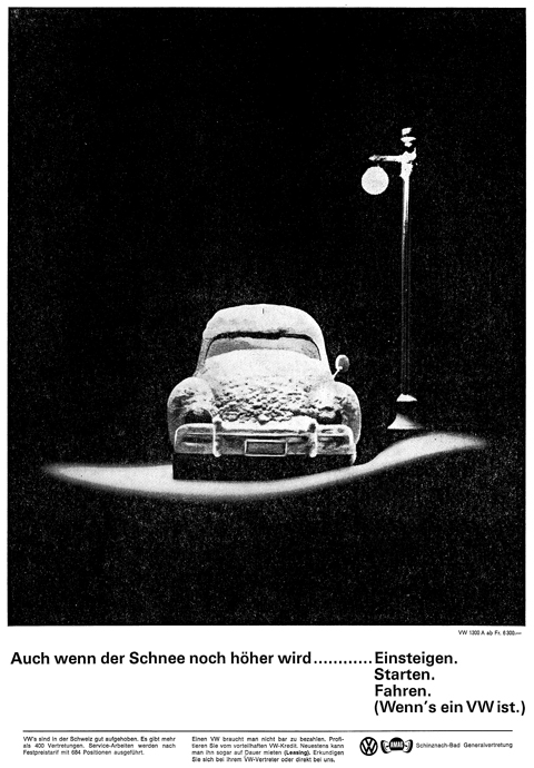 VW Käfer in der Werbung 1966 - Vollformat