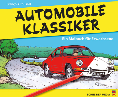 Malbuch - Titelblatt mit Porsche 911 (© Delius-Klasing Verlag)