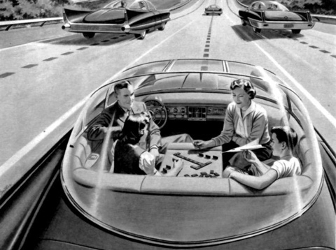 Vision - selbstfahrende Autos in den Fünfzigerjahren