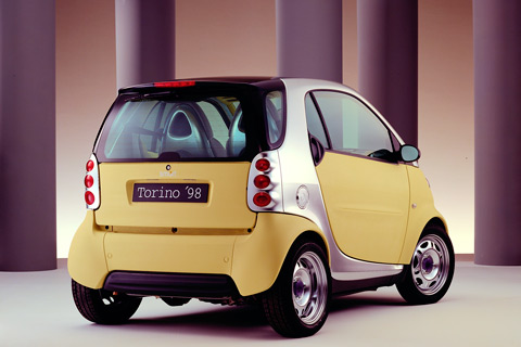 Heck des Smart ForTwo Coupé 1998 (© Daimler AG)