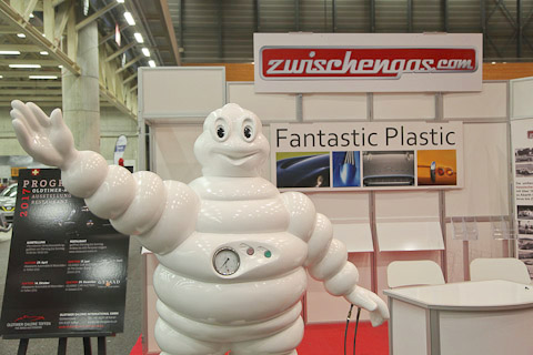 Monsieur Michelin auf dem Zwischengas-Stand am OTM Fribourg 2017
