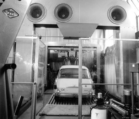 Waschanlage Christ am Genfer Autosalon 1967