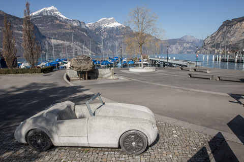 Wiesmann MF3 in Beton in Flüelen (© Daniel Reinhard)