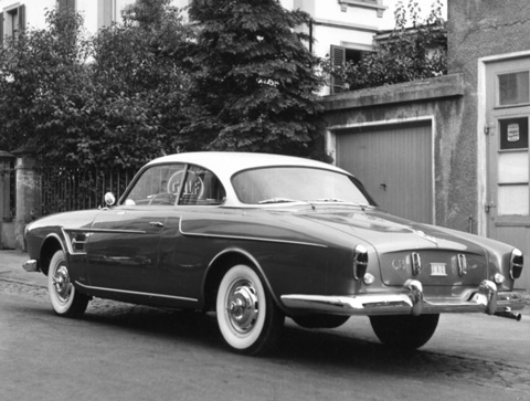 Heckansicht des BMW V8 Coupés von Beutler im Jahr 1956