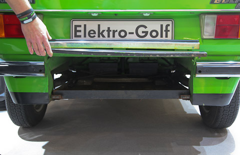 Batteriefach des VW Elektro-Golf I von 1976