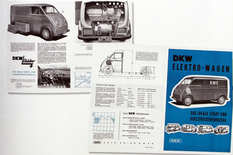 DKW Elektro Prospekt von 1955 im Buch "Auto Union DKW - im Spiegel der Werbung 1949 bis 1966" von Delius Klasing (© Delius Klasing Verlag)