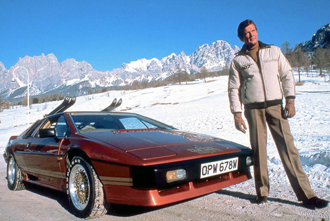 Lotus Esprit S3 und Roger Moore