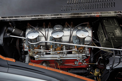 Motor des Talbot-Lago T150 SS Teardrop von 1937 (© RM)