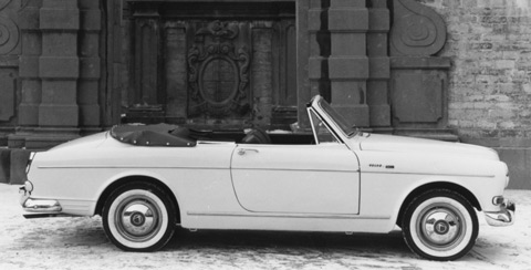 Silhouette des Volvo 122 S Cabriolet von 1963