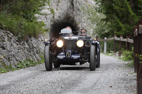 MG TA Special an der Ausfahrt "Amilcar Suisse Grisons 2017"