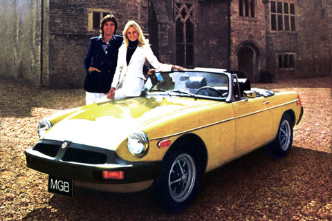 MG B in der Werbung 1975