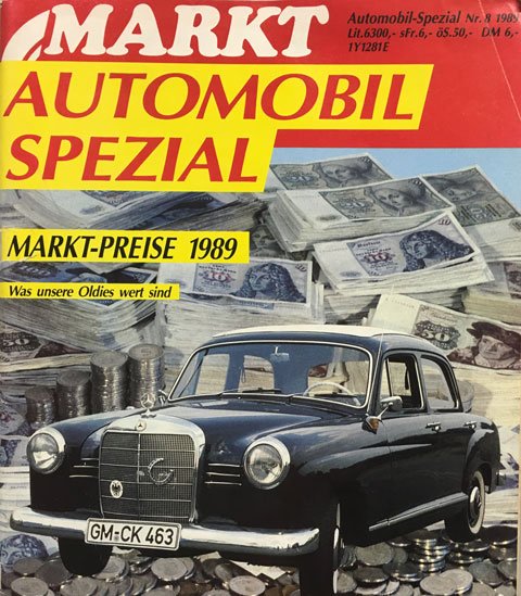 Oldtimerpreise 1989 - Sonderheft von Markt (Oldtimer Markt)
