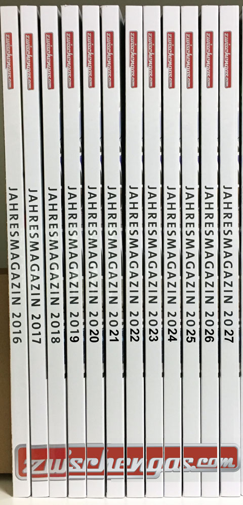 Zwischengas Jahresmagazine 2016 bis 2017
