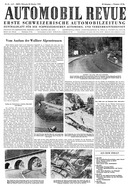 Titelblatt der Nummer 45 von Automobil-Revue Zeitungen 1952