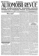 Titelblatt der Nummer 85 von Automobil-Revue Zeitungen 1932
