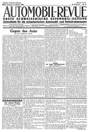 Titelblatt der Nummer 12 von Automobil-Revue Zeitungen 1930