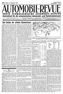 Titelblatt der Nummer 75 von Automobil-Revue Zeitungen 1934