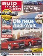 Titelblatt der Nummer 10 von auto motor und sport 2013