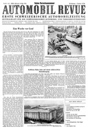 Titelblatt der Nummer 10 von Automobil-Revue Zeitungen 1952