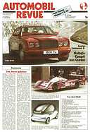 Titelblatt der Nummer 16 von Automobil-Revue Zeitungen 1991