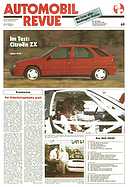 Titelblatt der Nummer 49 von Automobil-Revue Zeitungen 1991