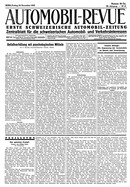 Titelblatt der Nummer 97 von Automobil-Revue Zeitungen 1933