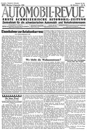 Titelblatt der Nummer 76 von Automobil-Revue Zeitungen 1930