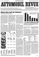 Titelblatt der Nummer 12 von Automobil-Revue Zeitungen 1965