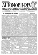 Titelblatt der Nummer 82 von Automobil-Revue Zeitungen 1932