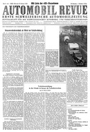 Titelblatt der Nummer 8 von Automobil-Revue Zeitungen 1952