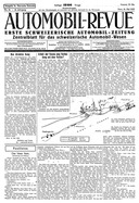Titelblatt der Nummer 25 von Automobil-Revue Zeitungen 1925