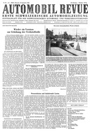 Titelblatt der Nummer 39 von Automobil-Revue Zeitungen 1952