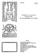 Titelblatt der Nummer 7 von Automobil-Revue Zeitungen 1914